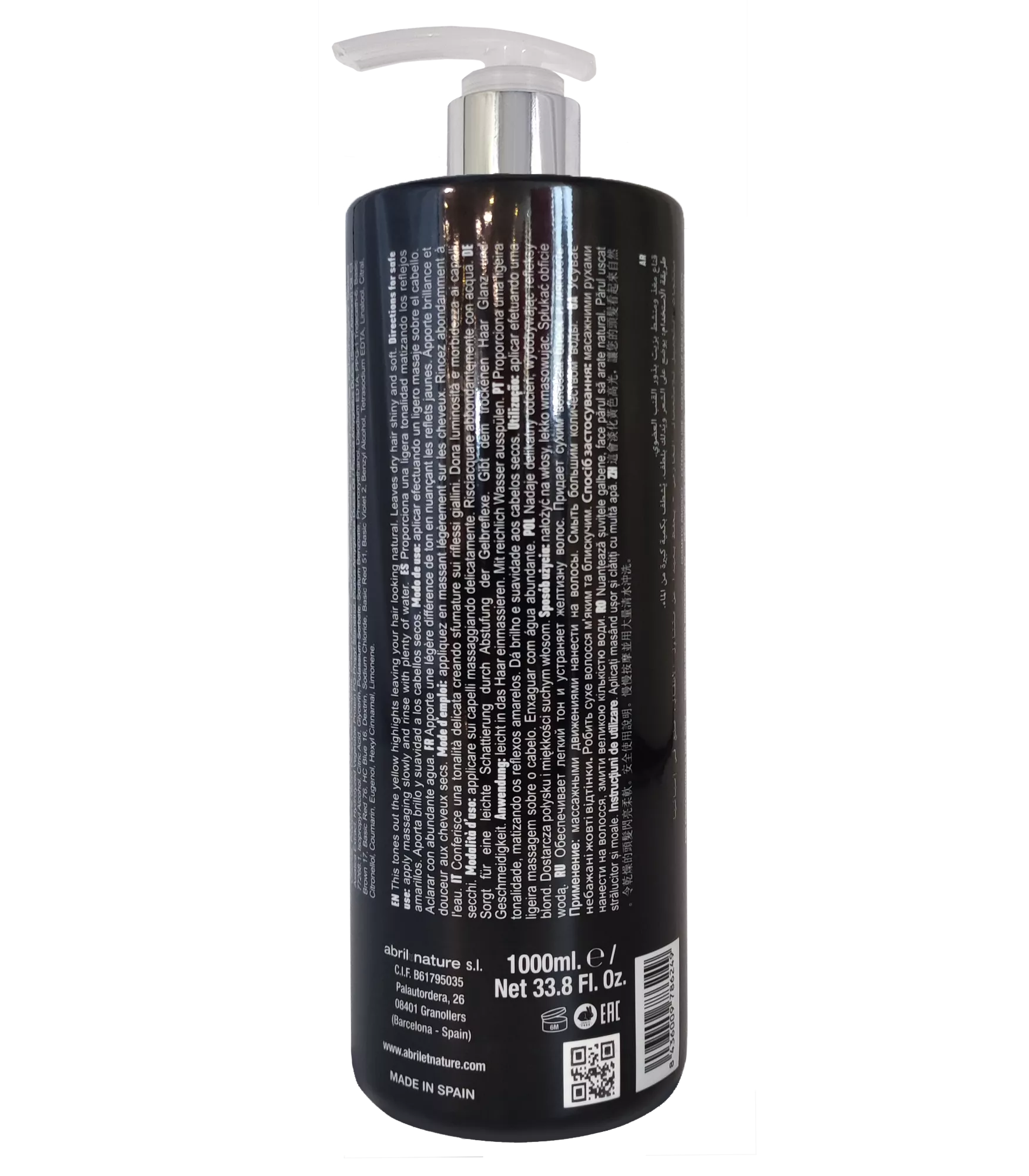 Abril Et Nature Black Carbon Hair Mask 1L