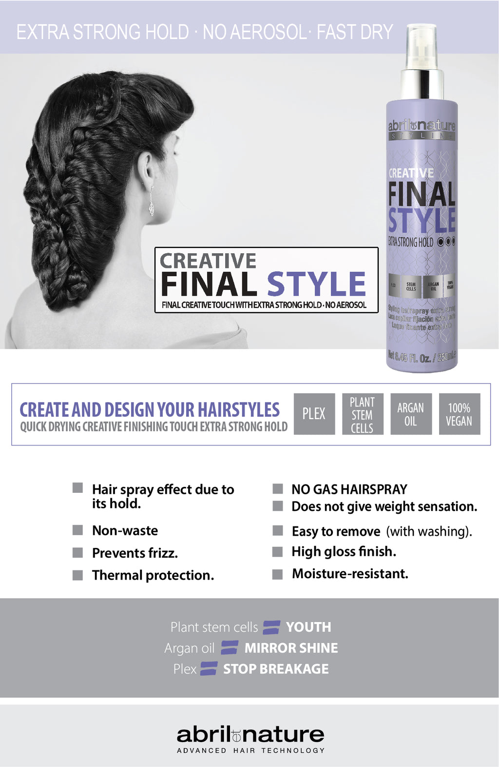 Abril et Nature Creative Final Style Extra Strong Hold 250ml