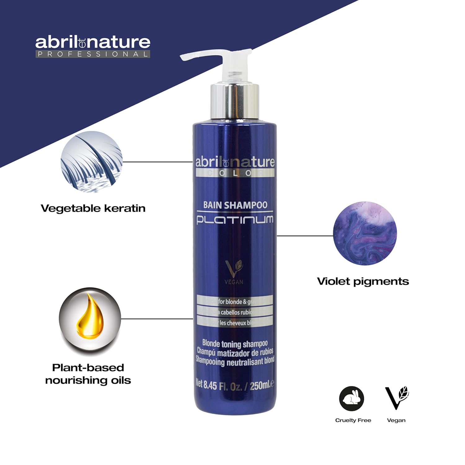 Abril Et Nature Bain Shampoo Platinum 1L